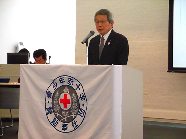 千葉県青少年赤十字賛助奉仕団 石井惟四委員長からの挨拶