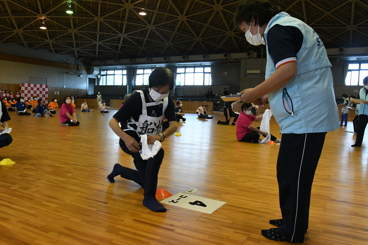 救急法リレーの様子